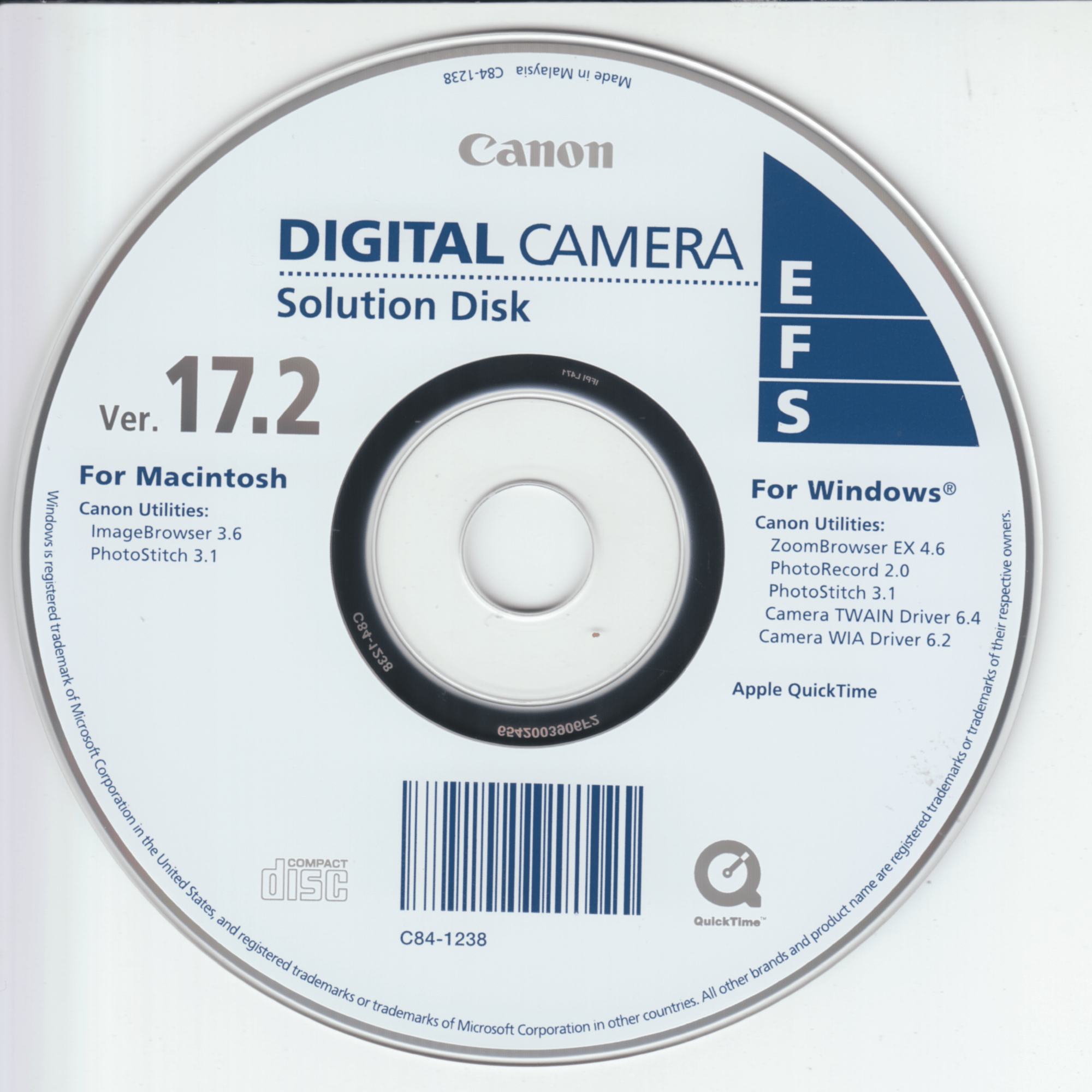 Canon Digital Camera Solution Disk v17.2 (C841238) Canon U.S.A., Inc